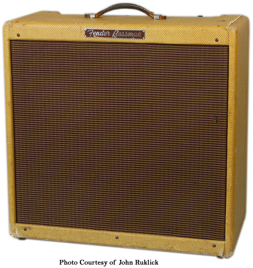 Narrow Panel Tweed Bassman® Guitar Amplifier Combo Speaker Cabinet 